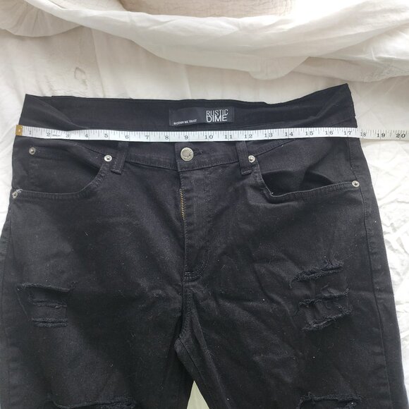 Rustic Dime Ragged Zipper Black Jeans Size 32 - Picture 7 of 7